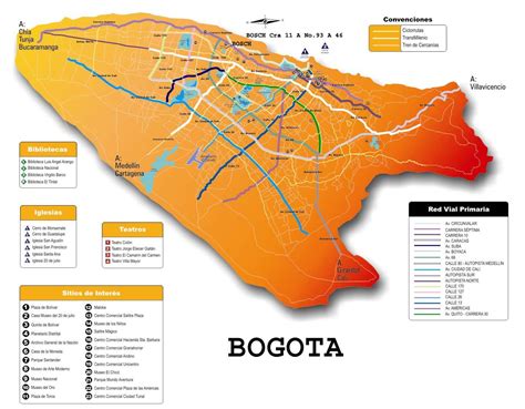 Mapa de Bogotá - Mapa Físico, Geográfico, Político, turístico y Temático.