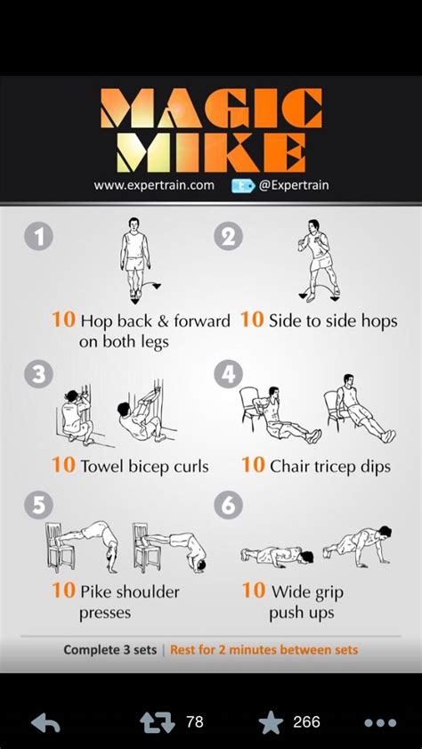 Magic Mike Workout | Superhero workout, Tricep dips, Bicep curls