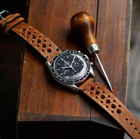 20mm Oak Classic Vintage Racing Leather Watch Strap | B & R Bands