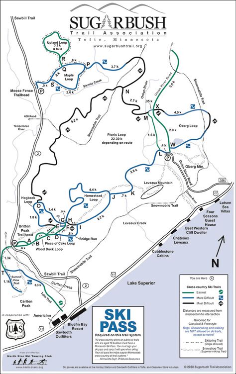 Sugarbush Trail Association, Tofte, Minnesota - Ski Trail Maps