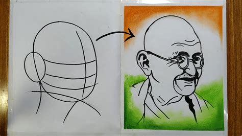 how to draw mahatma gandhi step by step,mahatma gandhi easy line ...