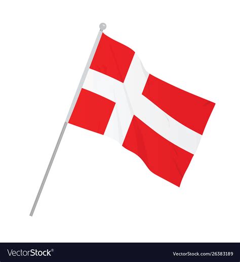 Denmark national flag Royalty Free Vector Image