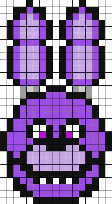 Chibi Bonnie Fnaf Perler Bead Pattern Bead Sprite Pixel Art Templates ...