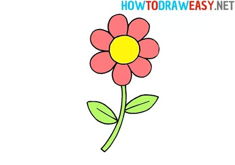 Easy Flower Drawings - How to Draw a Flower for Kids