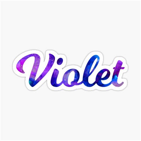 "Pretty Violet girls name design" Sticker for Sale by ComicKitsch ...