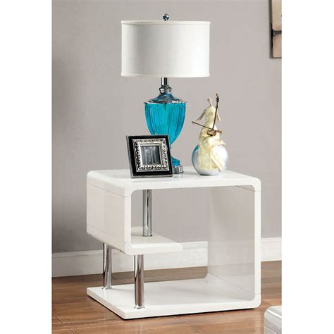 Furniture of America Rocca Modern Tier End Table - White - Walmart.com