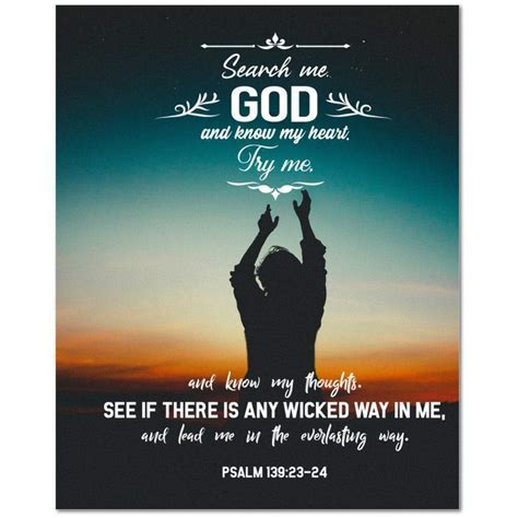 Psalm 139:23‭-‬24 Bible Verse Message Printed On Ready To Hang ...