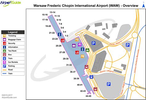 Warsaw - Warsaw Chopin (WAW) Airport Terminal Maps - TravelWidget.com