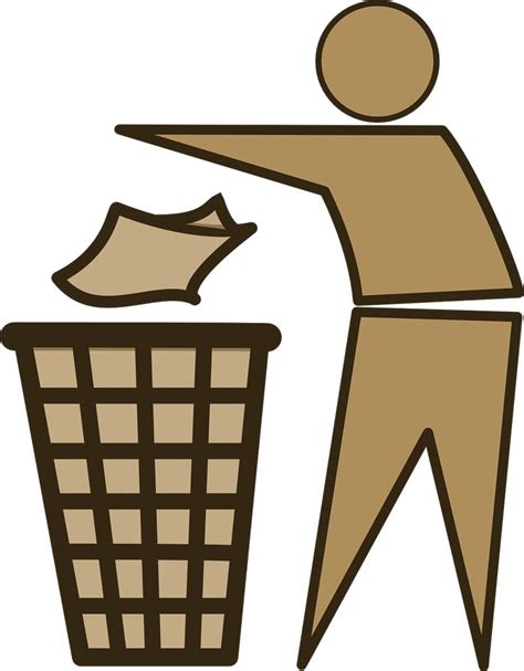 a man throwing paper into a trash can to recycle or throw it in