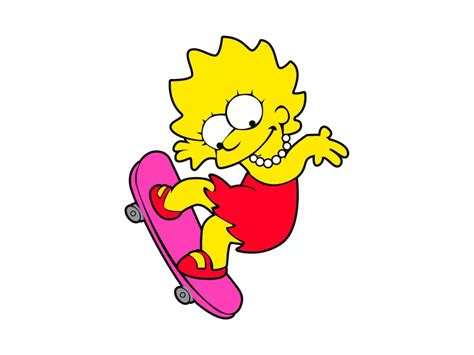 Lisa Simpson Skater Vector PNG vector in SVG, PDF, AI, CDR format