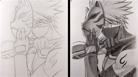 How to Draw Kakashi Anbu - [Naruto] - YouTube