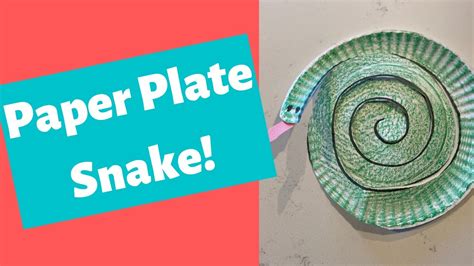 Fine Motor Activity: Paper Plate Snake - YouTube