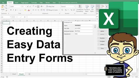 Creating Easy Data Entry Forms in Excel - YouTube