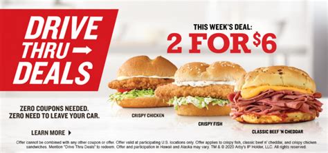 Arby's Specials and Menu Deals