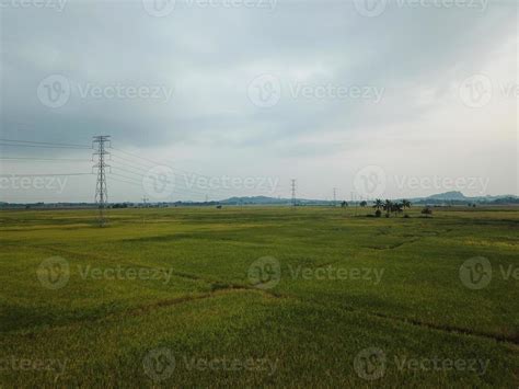 Aerial view agricultural paddy field 21649339 Stock Photo at Vecteezy