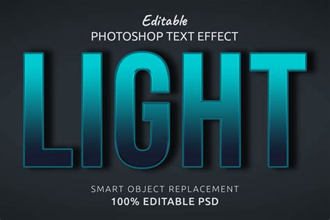 Light Photoshop Editable Text Effect Graphic by IYIKON · Creative Fabrica