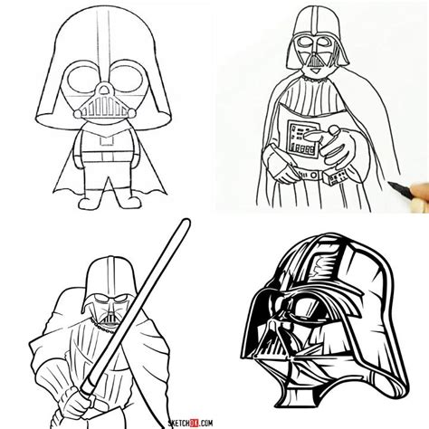 25 Easy Darth Vader Drawing Ideas - How to Draw