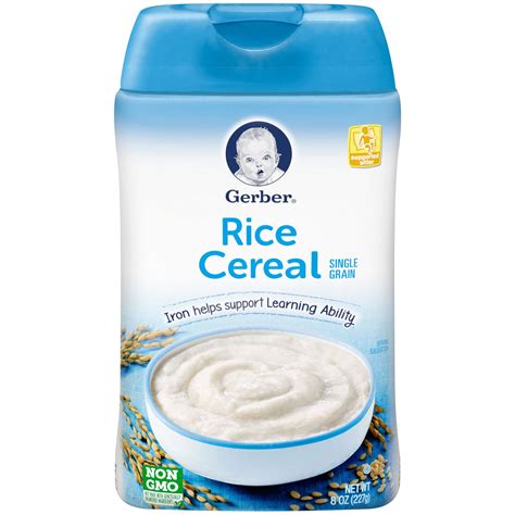 Gerber, Rice Cereal, Single Grain, 8 oz (227 g) - iHerb.com