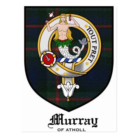 Murray Clan Crest Badge Tartan Postcard | Zazzle.com