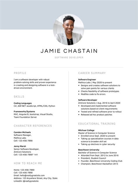 Canva resume templates free - ladervisit