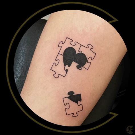 Broken Heart Puzzle Piece Tattoo by @once_piercing - Tattoogrid.net