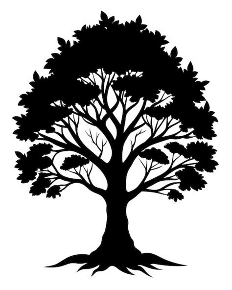 Clip Art Black Silhouette Tree - Infoupdate.org