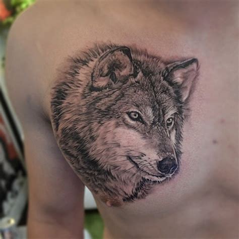 Wolf Chest Tattoo Designs, Ideas and Meaning - Tattoos For You