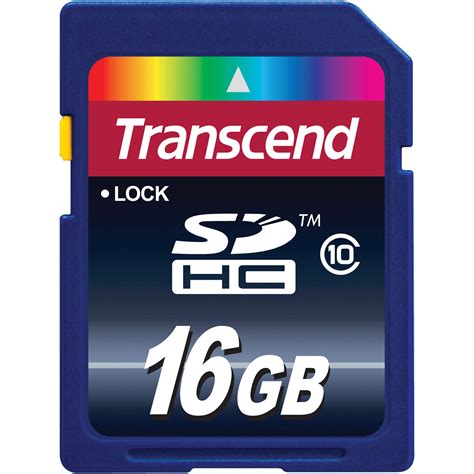 Transcend 16GB SDHC Memory Card Class 10 TS16GSDHC10 B&H Photo