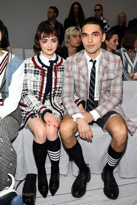 Maisie Williams and boyfriend Reuben Selby match front row at Thom Browne