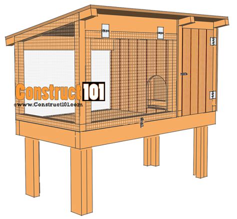 Rabbit Hutch Plans - Step-By-Step Plans - Construct101