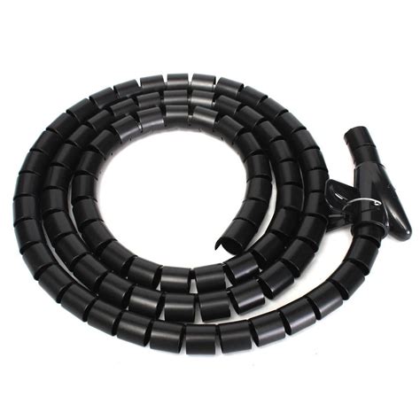 1pc 25mm Spiral Wrap Tool Black Spiral Wrapping Band Cable Wrap Tidy ...