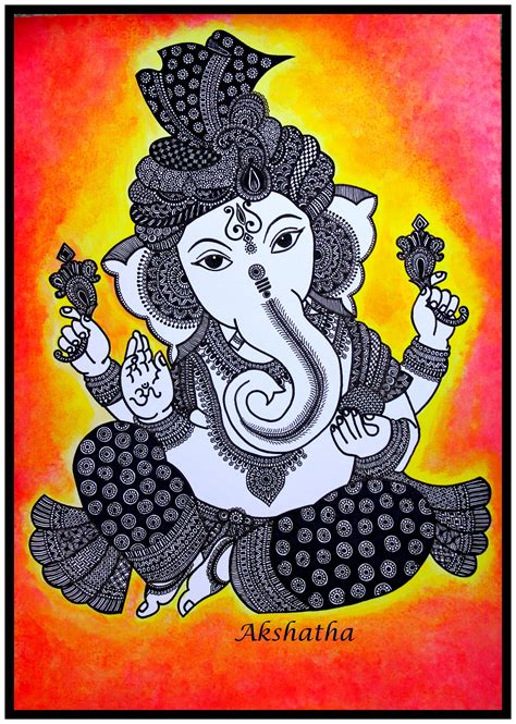 Buy Hindu God, Lord Ganesha Zentangle Art Print Online in India - Etsy