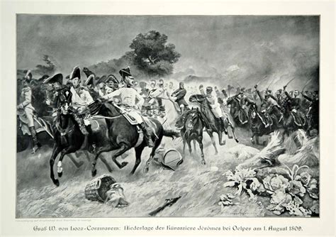 1912 Print Battle Olper War Fifth Coalition Napoleonic Wars Soldiers H ...