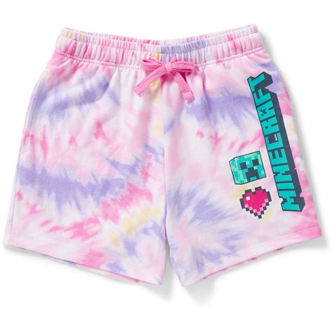 Minecraft Girls Tie Dye Short - Multi | BIG W