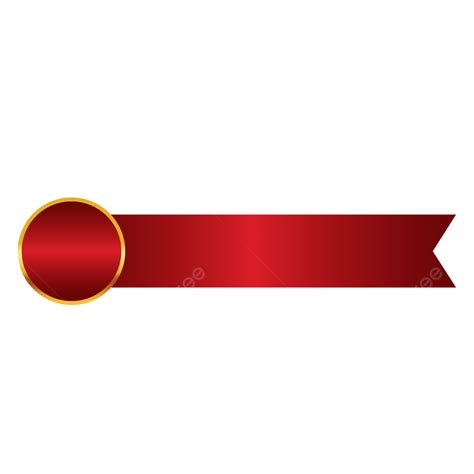 Red Banner Ribbon With Luxurious Golden Circle, Banner, Ribbon, Border ...