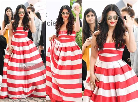 Cannes 2019: Aishwarya Rai Bachchan in a striped gown