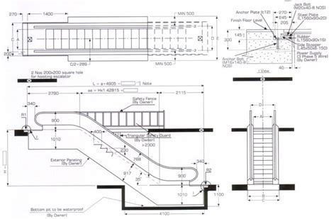 Escalator Lay-out and Dimension | Elevator design, Escalator, Mall design