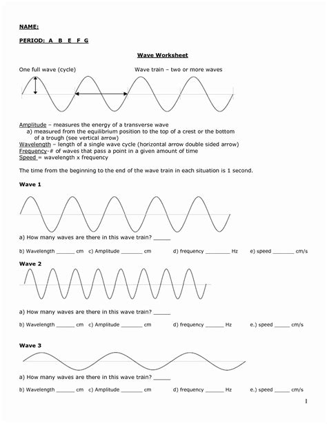 Worksheet Labeling Waves Answer Key Fresh 8 Best Of Light and sound ...