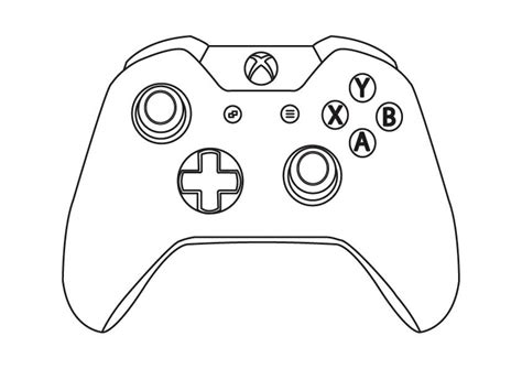 Xbox Controller Drawing Outline