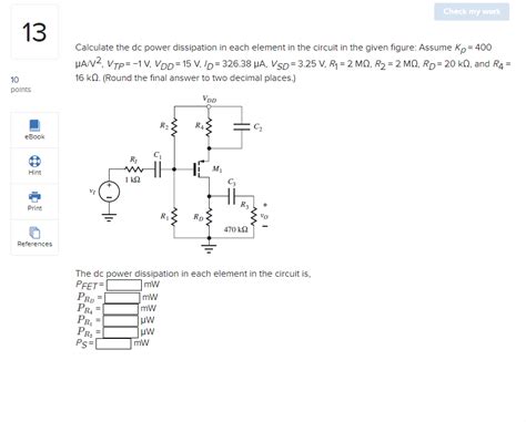 Solved Calculate the dc power dissipation in each element in | Chegg.com