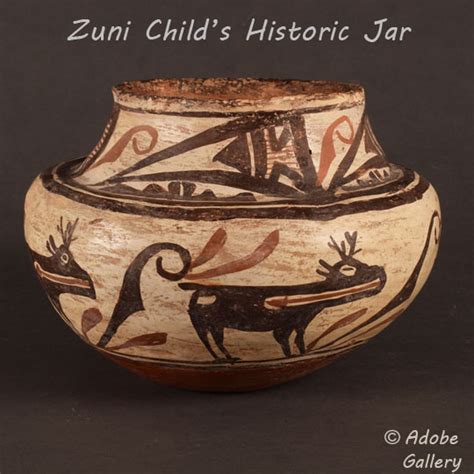 Zuni Pueblo Southwest Indian Historic Pottery C4640D - Adobe Gallery ...