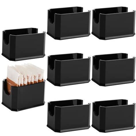 Buy Dicunoy Set of 8 Sugar Packet Holder, Plastic Black Sugar Caddy for ...