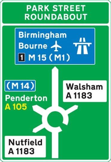 Direction signs on roads and motorways - THE HIGHWAY CODE