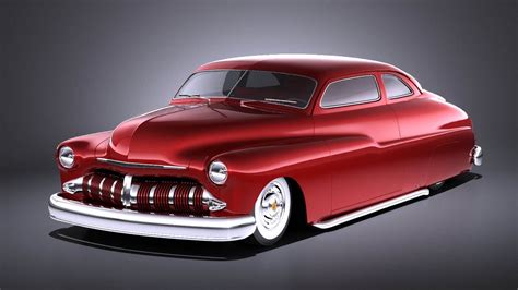 Mercury Coupe 1950 Led Sled Custom (V-Ray) 3D Model by SQUIR