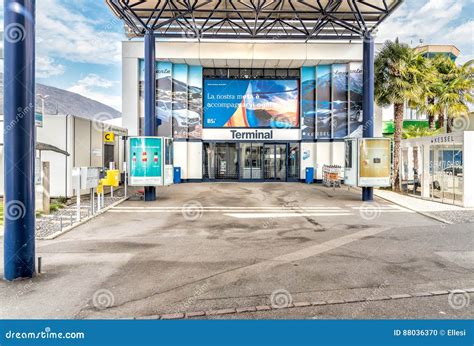 Terminal of Lugano-Agno Airport, Switzerland Editorial Image - Image of ...