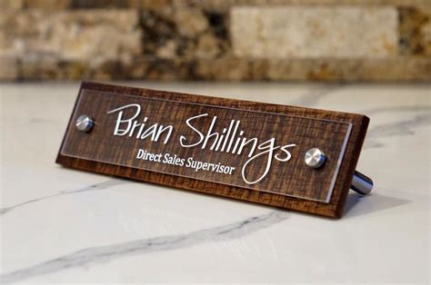 Rustic Desk Name Plate. Made Exclusively by Garo Signs. Size 10 X 2.5 ...