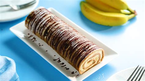 Banana Roll Cake with Cheesecake Filling | Tastemade