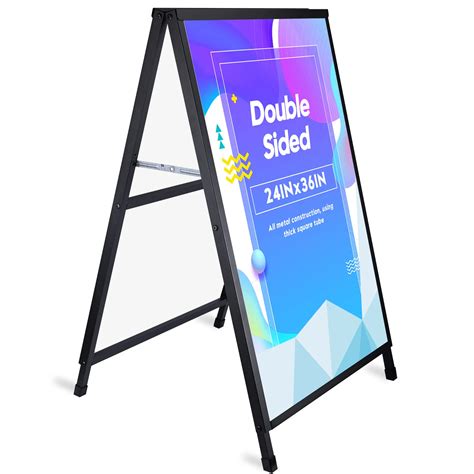 Buy Heavy Duty A- Frame Sidewalks stand 24 x 36 Inch Outdoor Sign Black ...