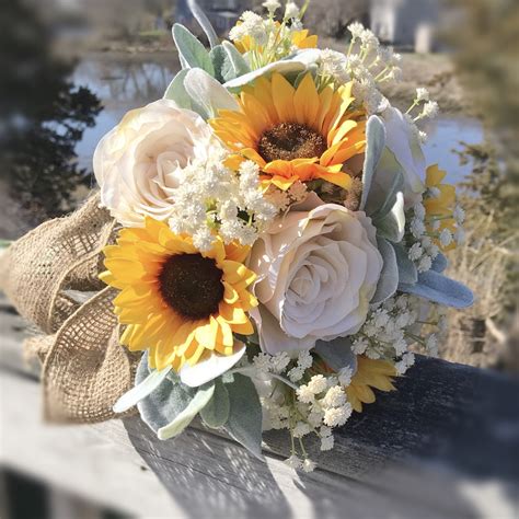 Rustic Sunflower Bouquet Bridal Bouquet with Sunflowers and | Etsy