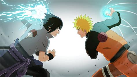 Sasuke Chidori vs Naruto Rasengan Arte oficial Naruto Shippuden ...